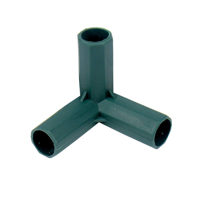 Gardeningwill 10Pcs 3 Way 16mm Elbow PVC Pipe Fitting Build Heavy Duty Greenhouse Frame Furniture Connectors Tent Connection - Image 1